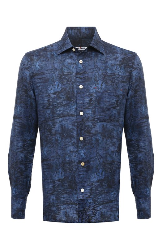 

Льняная рубашка Kiton, Синий