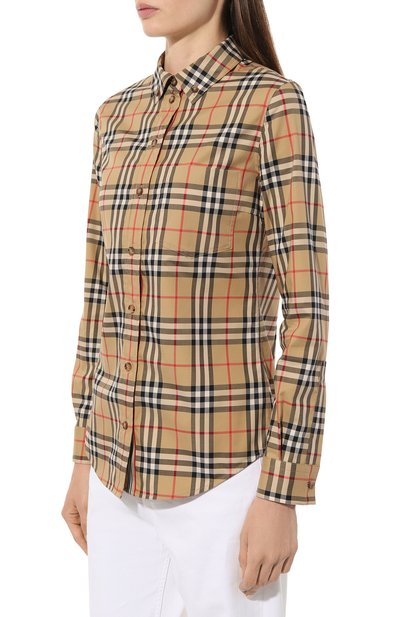 Хлопковая рубашка BURBERRY, арт. 8022284, фото 3