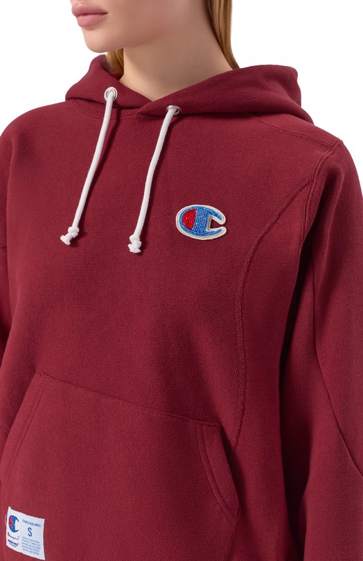 Хлопковое худи UNDERCOVER x Champion Undercover UC2E1806 Бордовый  UC2E1806 Фото 5