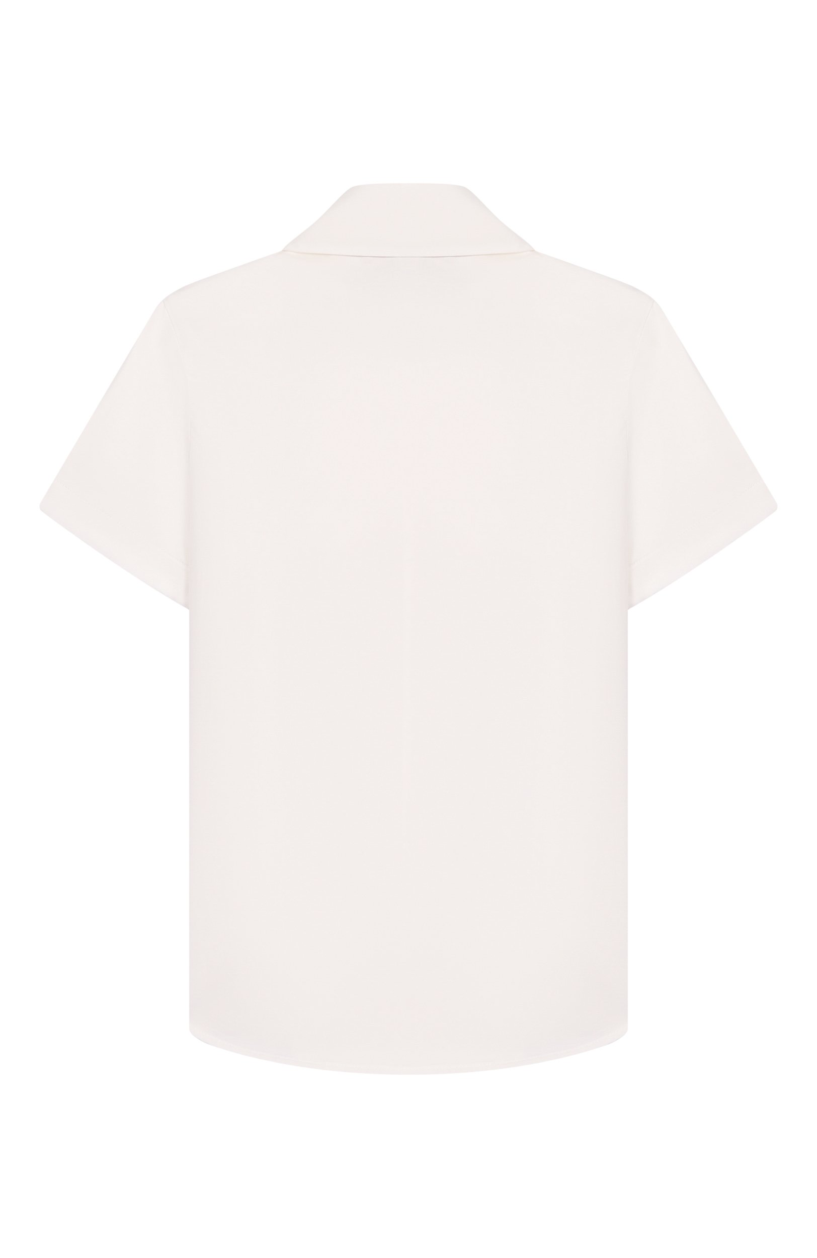 Хлопковая блузка ELIE SAAB KIDS молочного цвета по цене 39950 руб., арт. EFCA031/TS0724_001, фото 2 Хлопковая блузка ELIE SAAB KIDS, арт. EFCA031/TS0724_001, фото 2