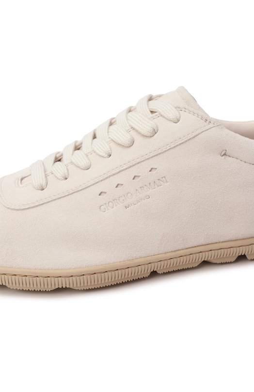 Замшевые кроссовки Giorgio Armani X2X208/XF829 Кремовый  X2X208/XF829 Фото 7