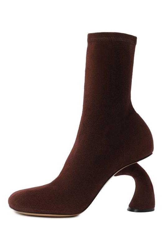 Замшевые ботильоны Dries Van Noten WS242-1146/153 Коричневый  WS242-1146/153 Фото 4
