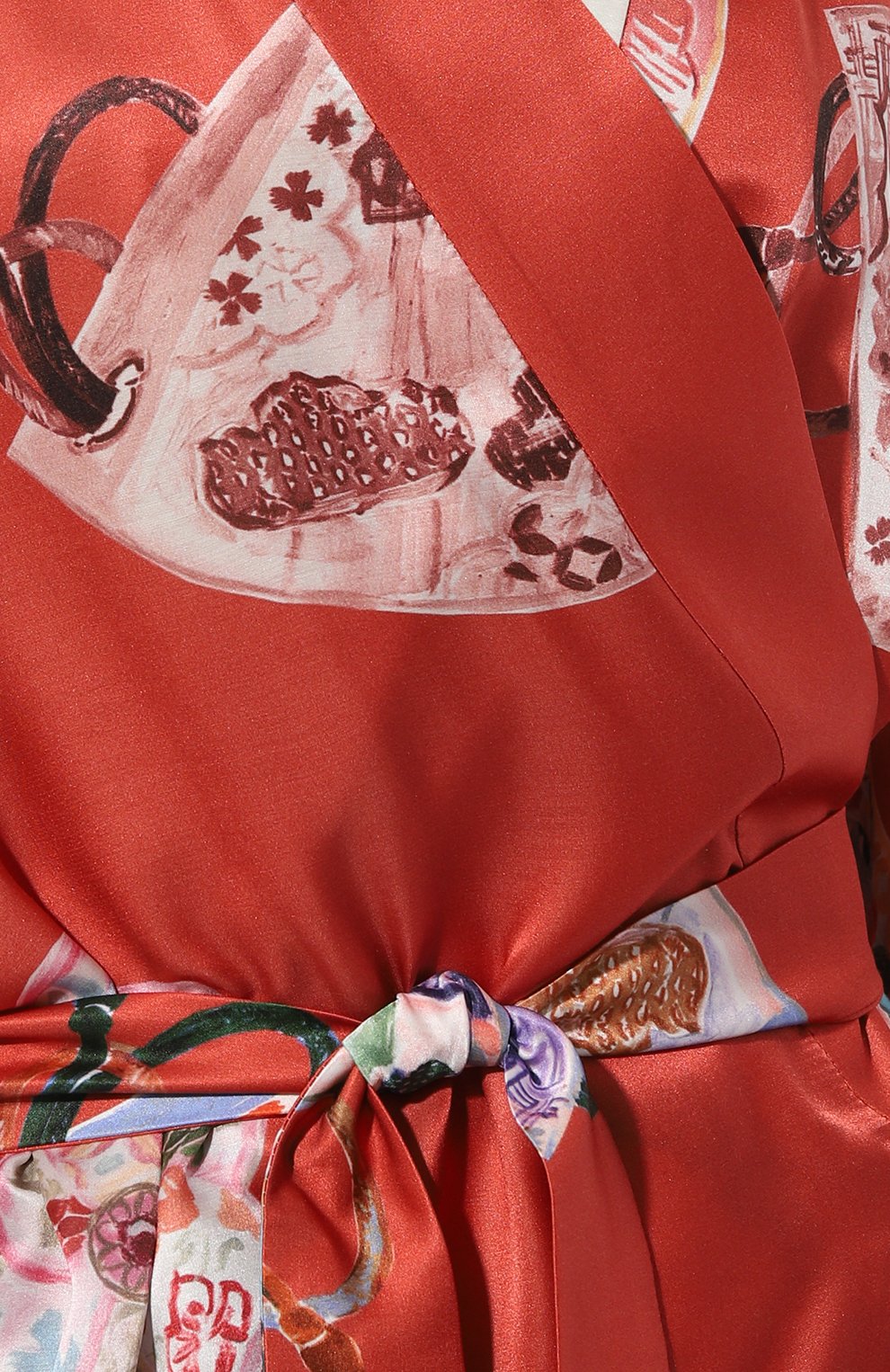 Халат из хлопка и шелка ANY WOWZERS, арт. ROBE01-MAXI-TBRICK, фото 5