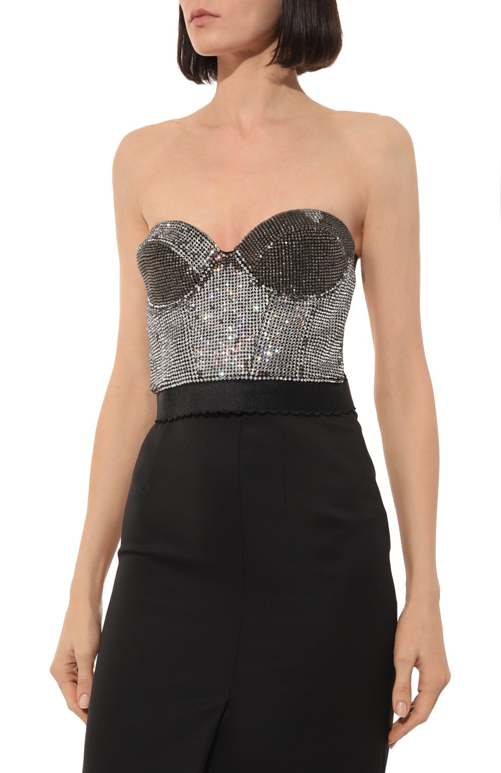 Топ-корсет с отделкой стразами GUCCI, арт. 680508 ZLK34, фото 3