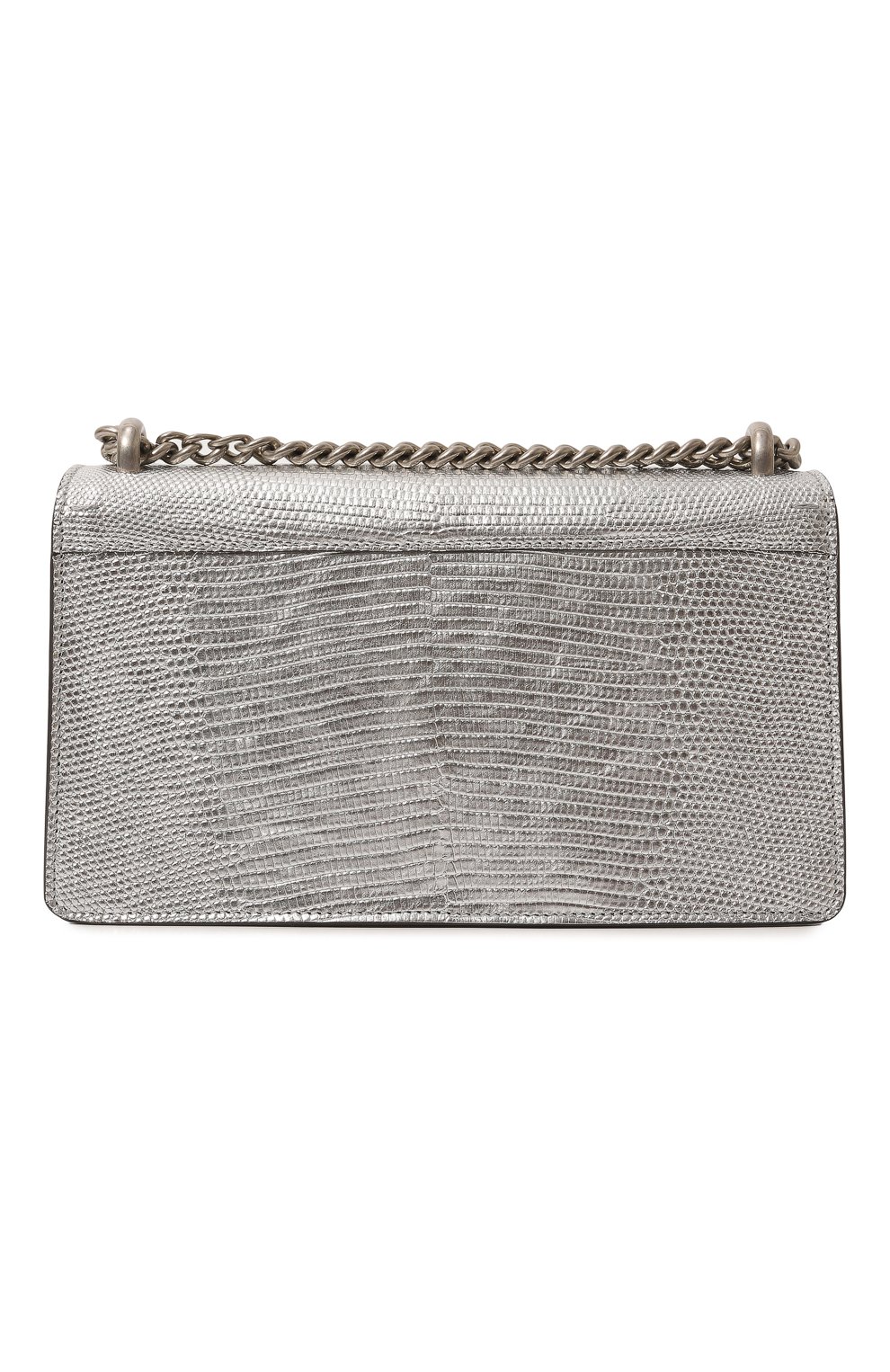 Сумка dionysus small из кожи ящерицы GUCCI серебряного цвета по цене 676800 руб., арт. 499623 EYZBX, фото 6 Сумка dionysus small из кожи ящерицы GUCCI, арт. 499623 EYZBX, фото 6