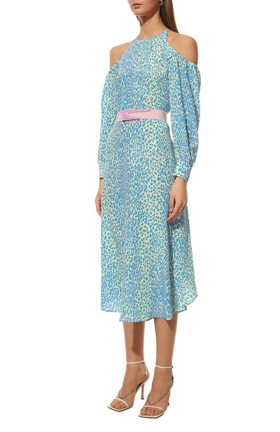 Шелковое платье STELLA MCCARTNEY голубого цвета по цене 147500 руб., арт. 604365/STA30, фото 3 Шелковое платье STELLA MCCARTNEY, арт. 604365/STA30, фото 3