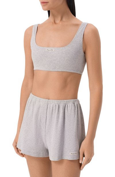 Хлопковый топ SPORTY AND RICH серого цвета по цене 11450 руб., арт. T011474326GY03, фото 3 Хлопковый топ SPORTY AND RICH, арт. T011474326GY03, фото 3