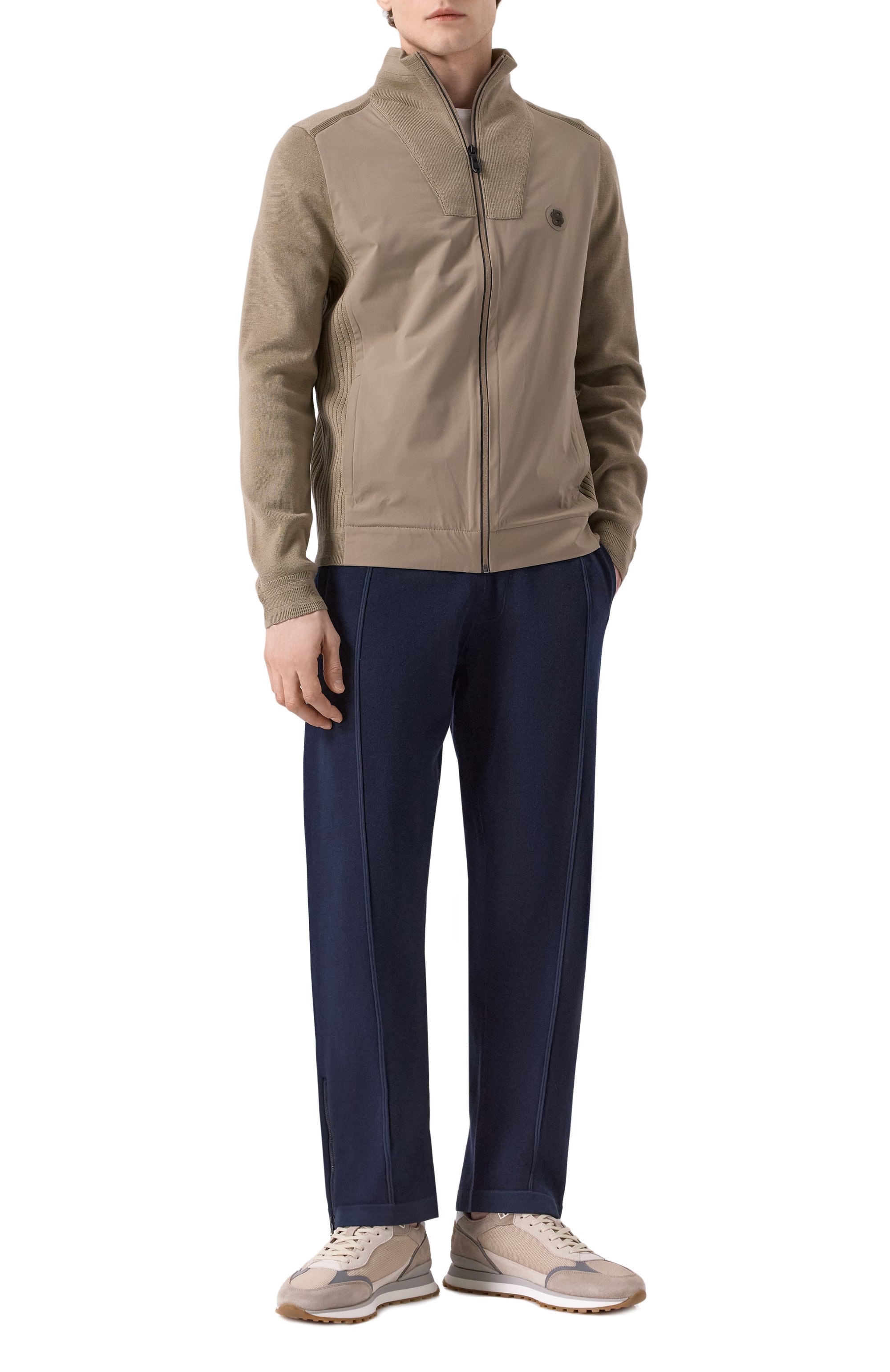 Брюки из хлопка и шерсти BOSS, арт. 50519608, фото 2