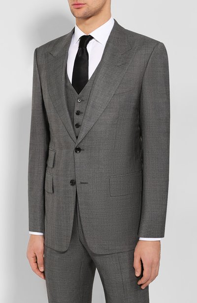 Костюм-тройка из смеси шерсти и шелка TOM FORD, арт. 644R19/31AL43, фото 2