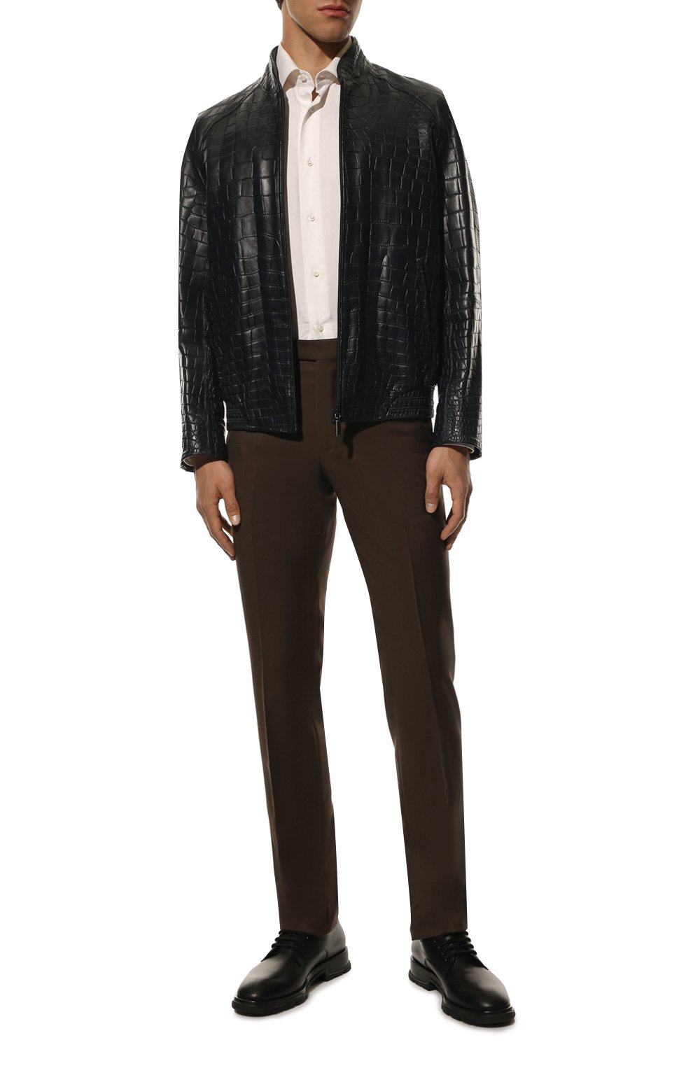 Куртка из кожи крокодила ZILLI темно-синего цвета по цене 11100000 руб., арт. MAP-BAR0N-1794P/1002, фото 2 Куртка из кожи крокодила ZILLI, арт. MAP-BAR0N-1794P/1002, фото 2