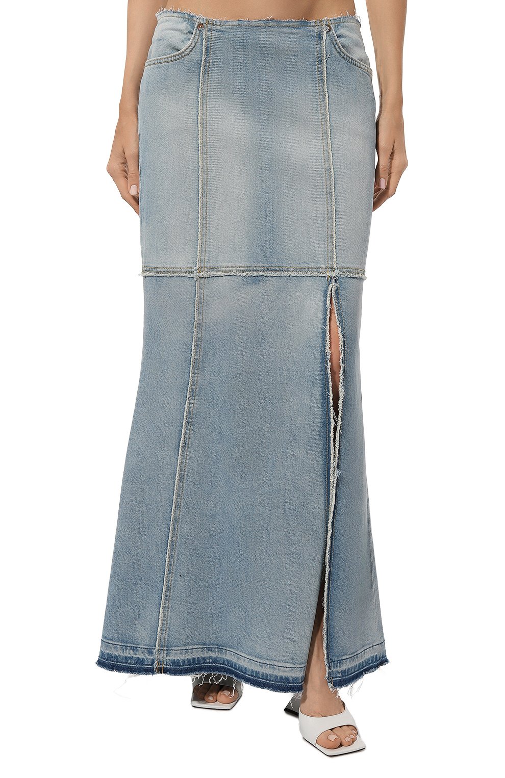 Джинсовая юбка RE/DONE голубого цвета по цене 52750 руб., арт. 192-05WSMMXSK, фото 3 Джинсовая юбка RE/DONE, арт. 192-05WSMMXSK, фото 3