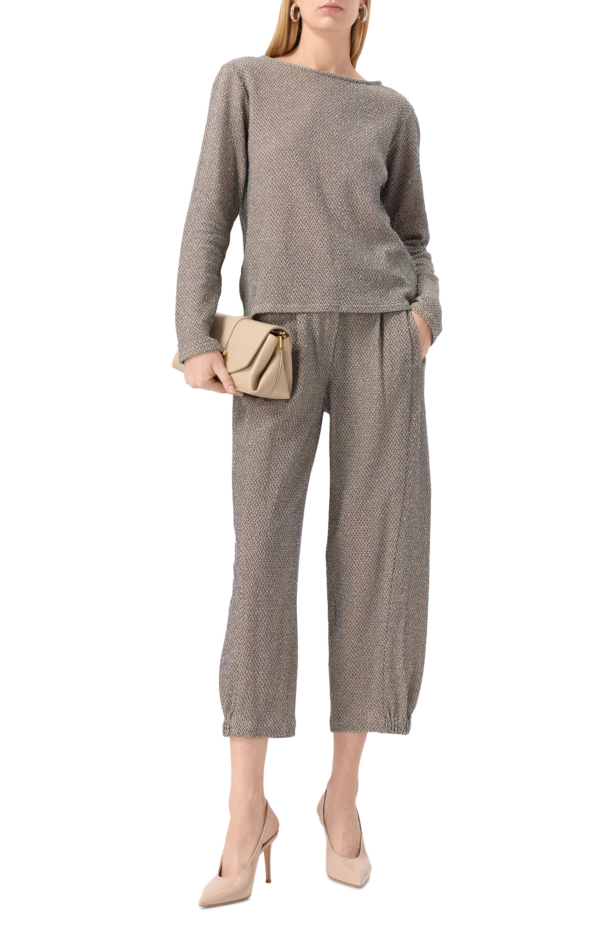 Хлопковый пуловер GIORGIO ARMANI темно-серого цвета по цене 76100 руб., арт. GW001073/AF15058, фото 2 Хлопковый пуловер GIORGIO ARMANI, арт. GW001073/AF15058, фото 2