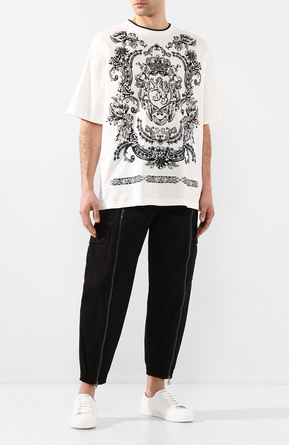 Хлопковые джоггеры DOLCE & GABBANA, арт. GW5QAT/FUFJR, фото 2