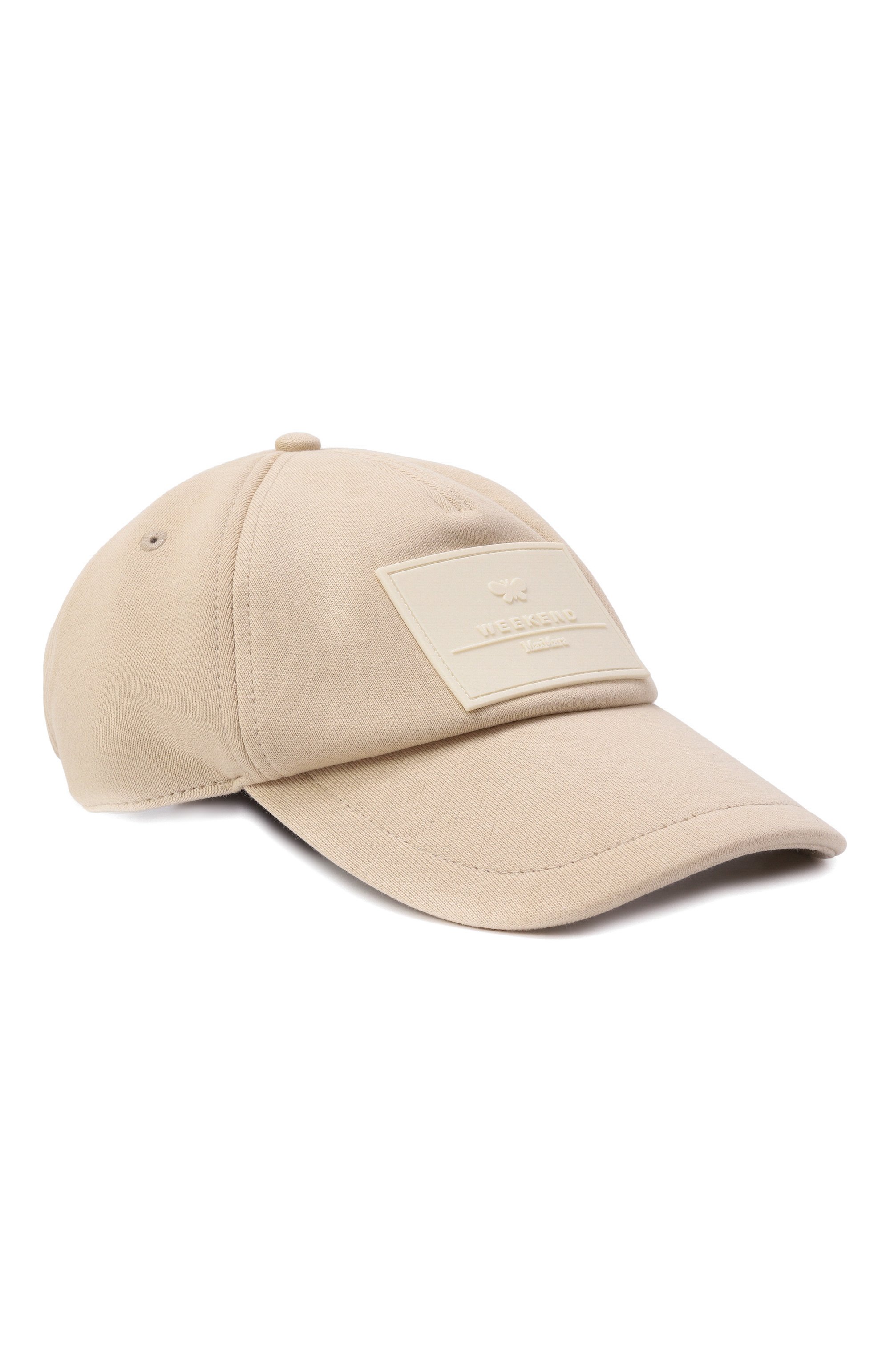 Хлопковая бейсболка WEEKEND MAX MARA бежевого цвета по цене 14650 руб., арт. ALL0R0, фото 1 Хлопковая бейсболка WEEKEND MAX MARA, арт. ALL0R0, фото 1