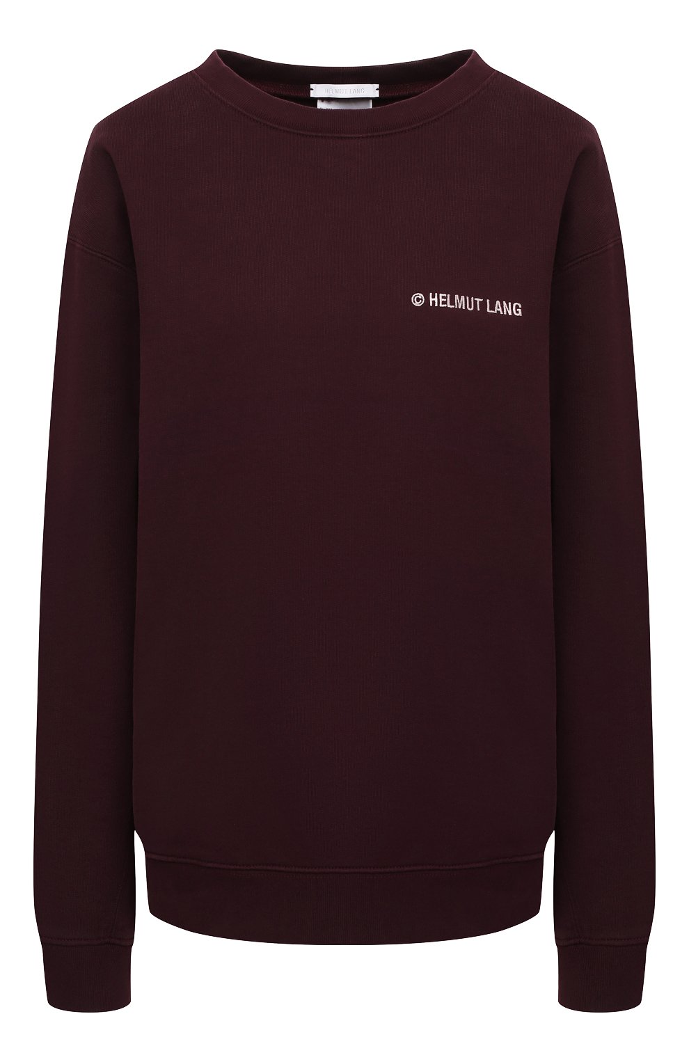 Хлопковый свитшот HELMUT LANG бордового цвета по цене 22050 руб., арт. K10DW507, фото 1 Хлопковый свитшот HELMUT LANG, арт. K10DW507, фото 1