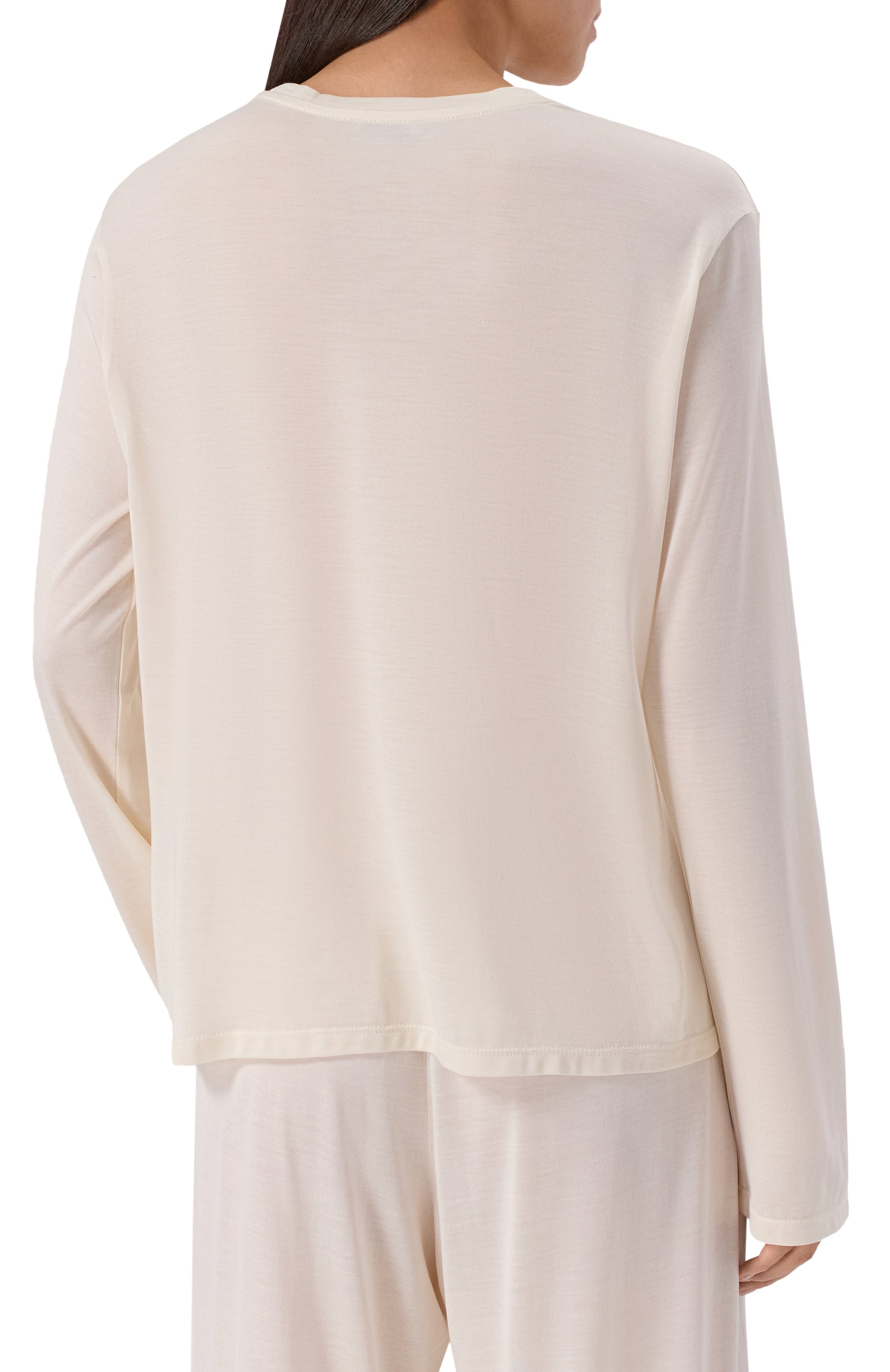 Шелковый лонгслив 12 STOREEZ кремового цвета по цене 17000 руб., арт. 131579, фото 4 Шелковый лонгслив 12 STOREEZ, арт. 131579, фото 4