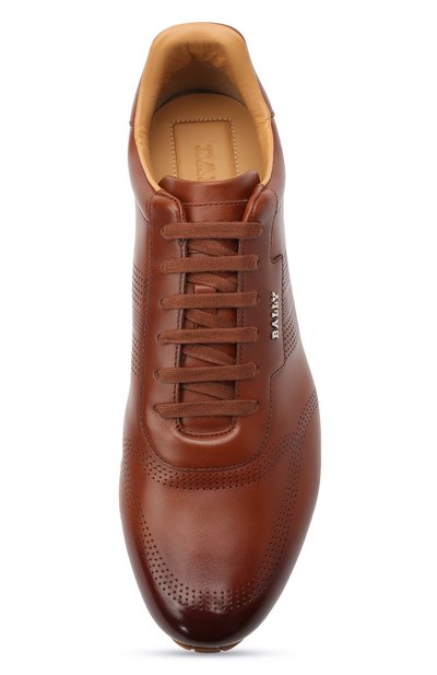 Кожаные кроссовки asken BALLY светло-коричневого цвета по цене 82100 руб., арт. ASKEN-F0/44, фото 5 Кожаные кроссовки asken BALLY, арт. ASKEN-F0/44, фото 5