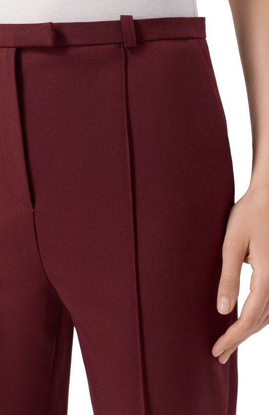 Шерстяные брюки Loulou de Saison MALKA Бордовый  MALKA Фото 5