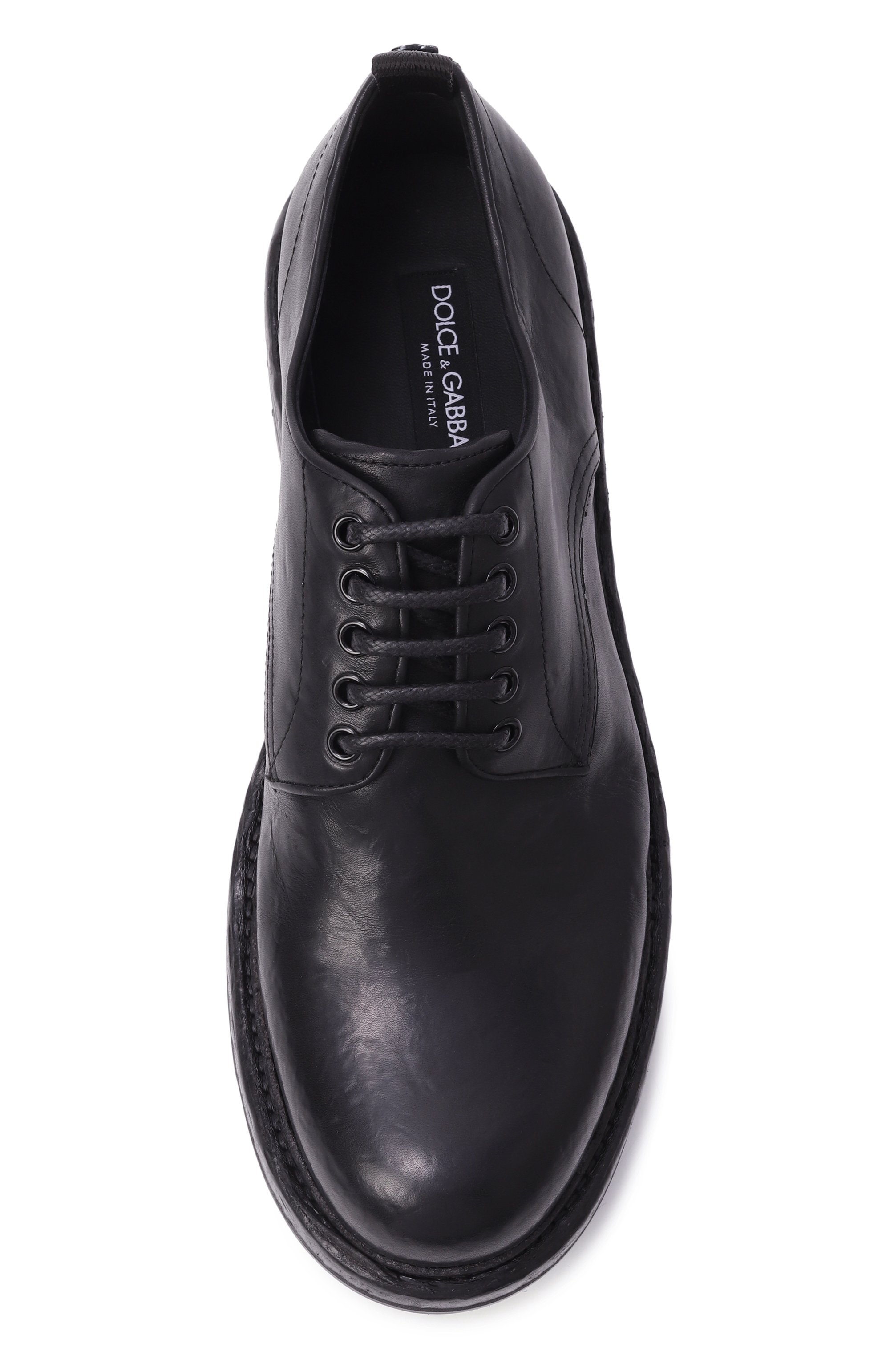 Кожаные дерби bernini DOLCE & GABBANA черного цвета по цене 78600 руб., арт. A10889/AV325, фото 6 Кожаные дерби bernini DOLCE & GABBANA, арт. A10889/AV325, фото 6