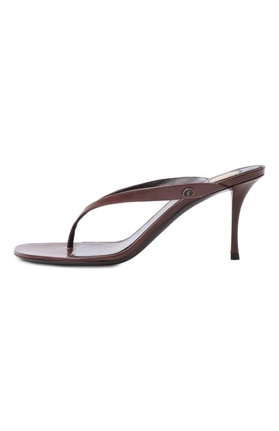 Кожаные мюли sue 75 SAINT LAURENT коричневого цвета по цене 134500 руб., арт. 860795/25V00, фото 4 Кожаные мюли sue 75 SAINT LAURENT, арт. 860795/25V00, фото 4