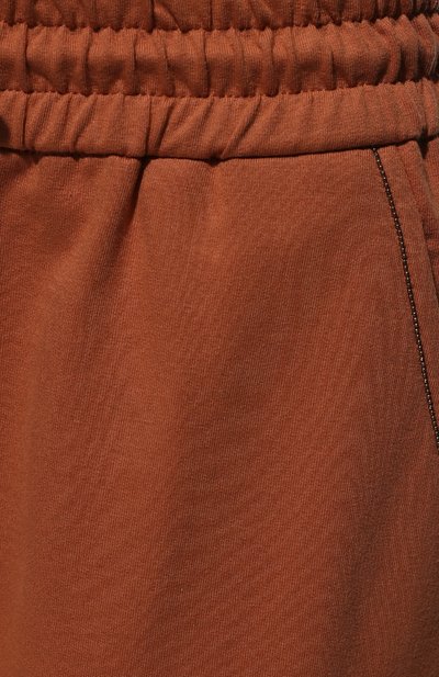 Хлопковые брюки BRUNELLO CUCINELLI оранжевого цвета по цене 85900 руб., арт. MH827SA399, фото 5 Хлопковые брюки BRUNELLO CUCINELLI, арт. MH827SA399, фото 5