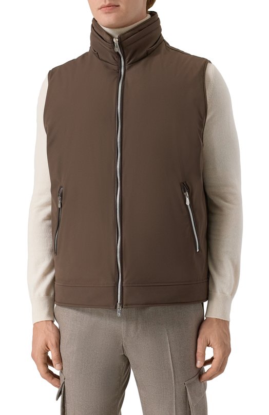 Утепленный жилет Brunello Cucinelli MV4061656 Коричневый  MV4061656 Фото 6