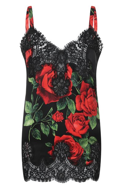 Женский топ из шелка и хлопка DOLCE & GABBANA, арт. F74V7T/IS133