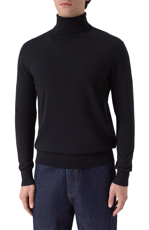 Шерстяная водолазка Dries Van Noten 021200-2700-900 Чёрный  021200-2700-900 Фото 3