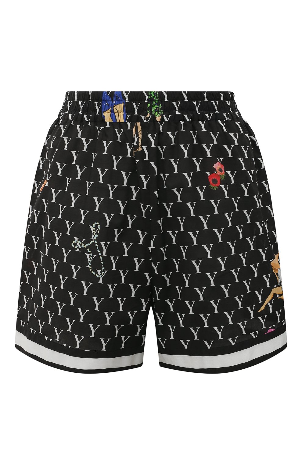 Хлопковые шорты YANINA черного цвета по цене 33350 руб., арт. 0-2485A, фото 1 Хлопковые шорты YANINA, арт. 0-2485A, фото 1