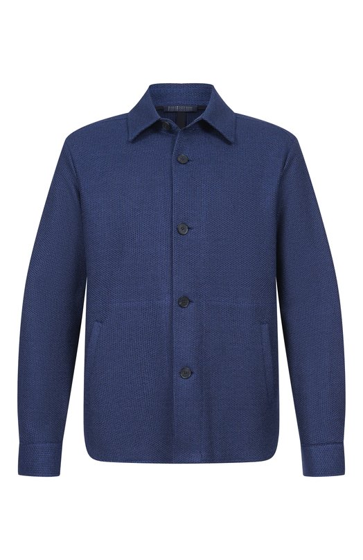 Куртка-рубашка изо льна и хлопка Harris Wharf London CH9320PDZ-T/DZT Синий CH9320PDZ-T/DZT