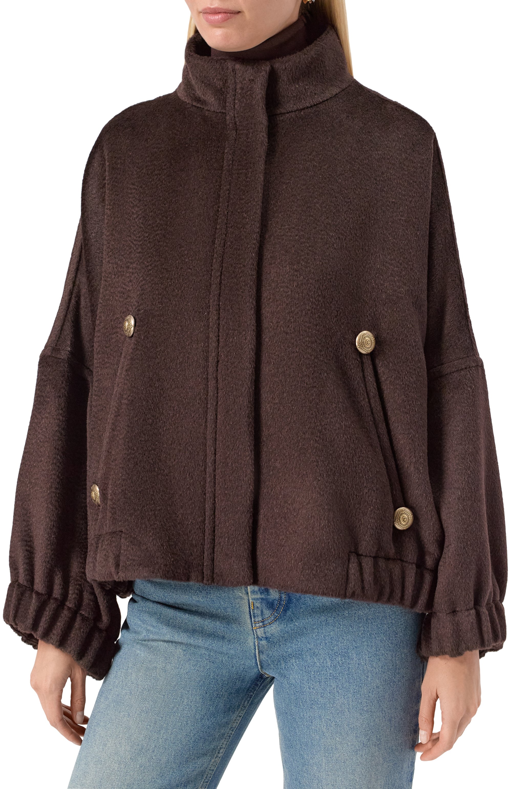 Шерстяная куртка GIORGIO ARMANI темно-коричневого цвета по цене 499500 руб., арт. GW001533/TE16690, фото 3 Шерстяная куртка GIORGIO ARMANI, арт. GW001533/TE16690, фото 3