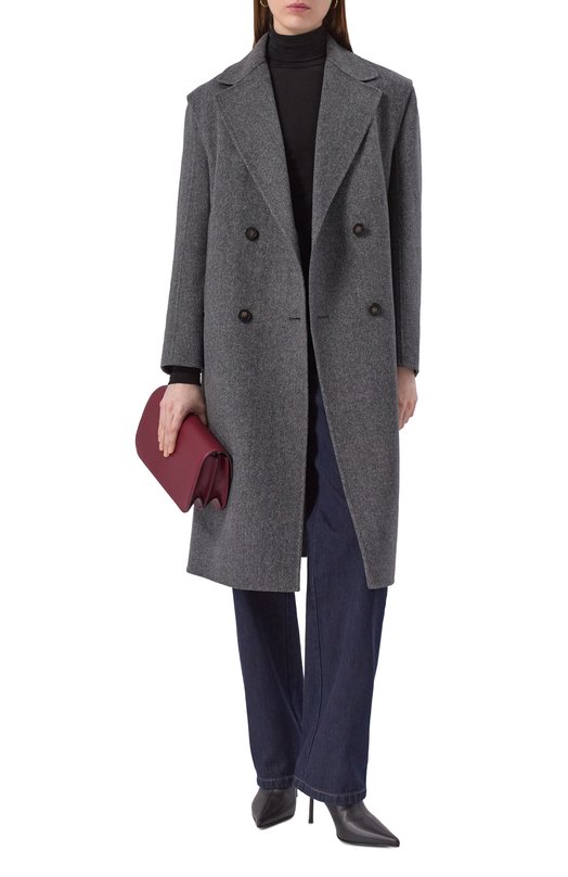 Шерстяное пальто Weekend Max Mara SABADEL Серый  SABADEL Фото 2