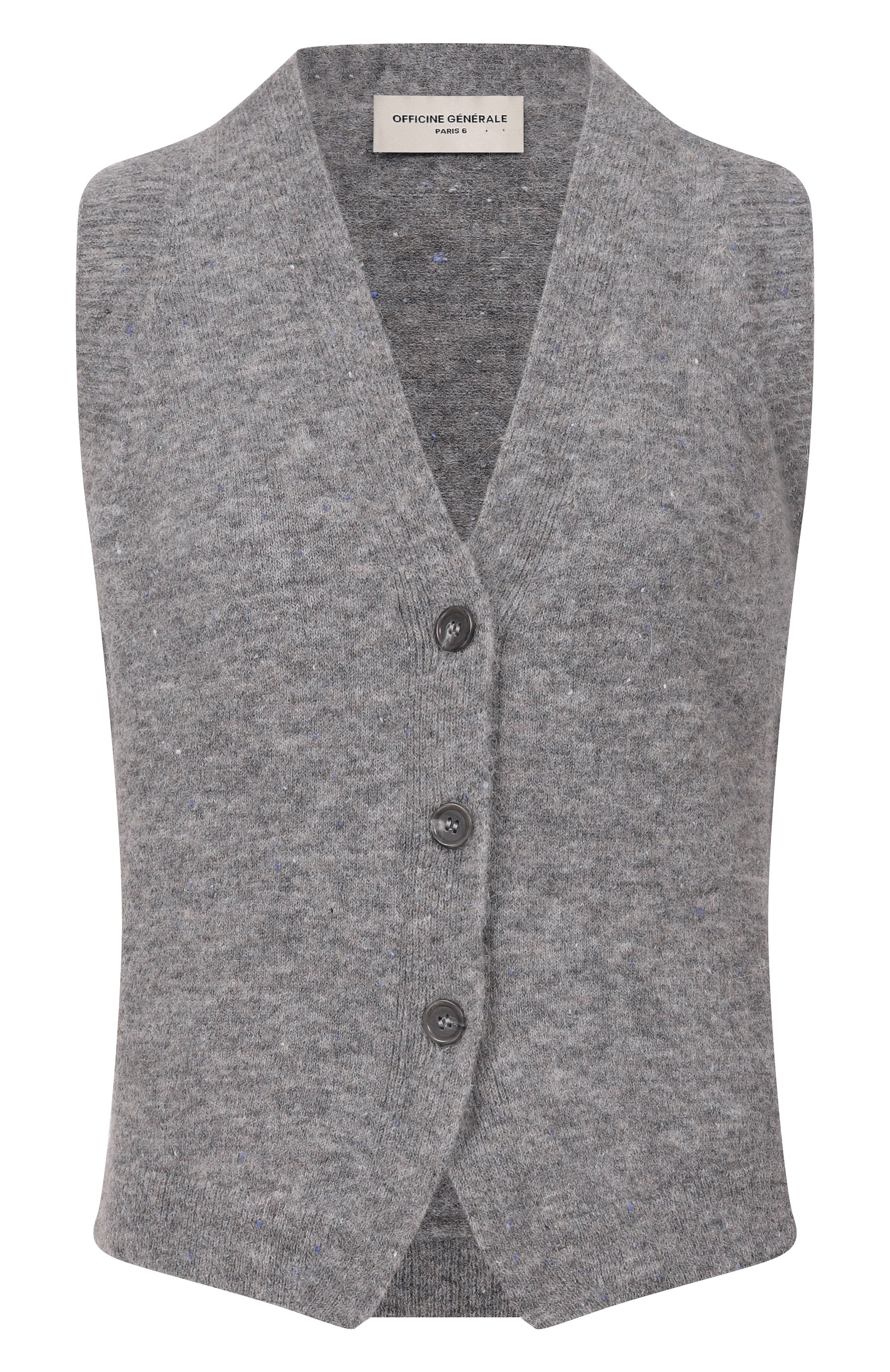 Жилет OFFICINE GENERALE серого цвета по цене 39050 руб., арт. W25WKNT304, фото 1 Жилет OFFICINE GENERALE, арт. W25WKNT304, фото 1