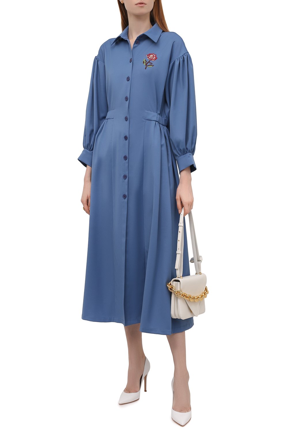 Платье LOOM BY RODINA голубого цвета по цене 43750 руб., арт. LBR/FW-DRSG122, фото 2 Платье LOOM BY RODINA, арт. LBR/FW-DRSG122, фото 2