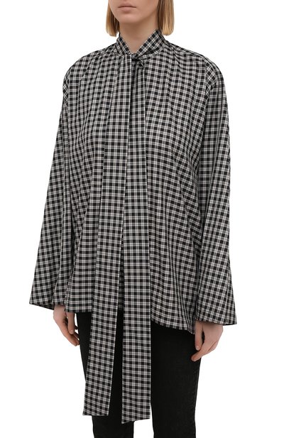 Рубашка BALENCIAGA черно-белого цвета по цене 79950 руб., арт. 642288/TJ034, фото 3 Рубашка BALENCIAGA, арт. 642288/TJ034, фото 3
