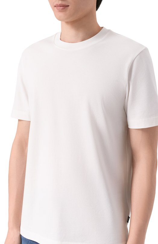 Хлопковая футболка BOSS 50555163 Белый  50555163 Фото 5