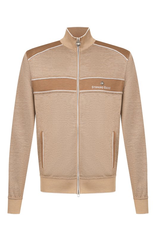 Толстовка из шелка и льна Stefano Ricci K919052R31/T26103 Бежевый K919052R31/T26103