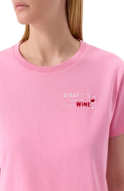 Хлопковая футболка MC2 SAINT BARTH розового цвета по цене 10450 руб., арт. STBW EMILIE/06015H, фото 5 Хлопковая футболка MC2 SAINT BARTH, арт. STBW EMILIE/06015H, фото 5