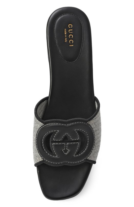 Текстильные шлепанцы Gucci 835723/FAEA0 Чёрный  835723/FAEA0 Фото 6