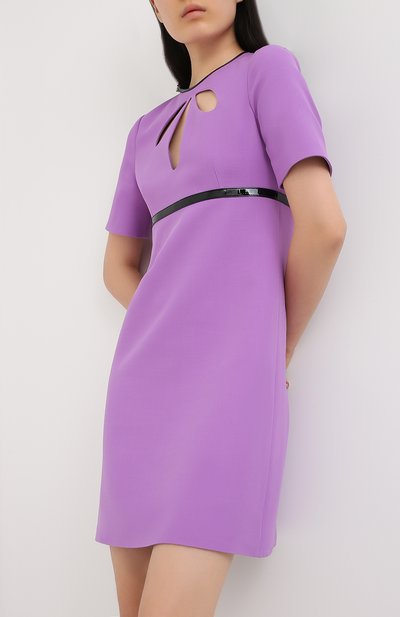 Платье из шелка и шерсти GUCCI сиреневого цвета по цене 212500 руб., арт. 622981/ZAD88, фото 3 Платье из шелка и шерсти GUCCI, арт. 622981/ZAD88, фото 3