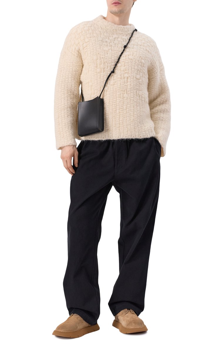 Мужская сумка tangle JIL SANDER черного цвета, арт. J25WG0003/P5995 | Фото 7 (Материал: Натуральная кожа; Размер: mini; Ремень/цепочка: На ремешке; Автоматизация ТО: Проставлено; Автоматизация состава: Проставлено)