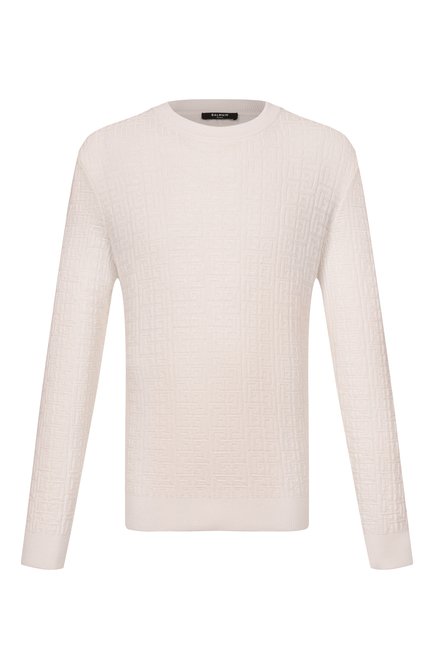 Мужской джемпер из шерсти и льна BALMAIN, арт. GH1KD000/KI03