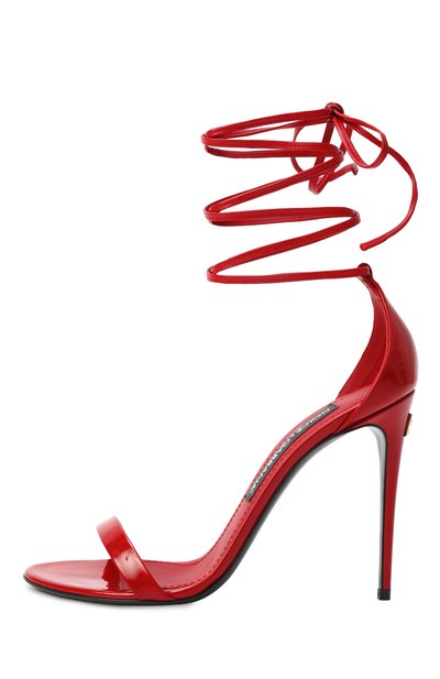 Лакированные босоножки keira 105 DOLCE & GABBANA красного цвета по цене 87550 руб., арт. CR1431_, фото 4 Лакированные босоножки keira 105 DOLCE & GABBANA, арт. CR1431_, фото 4