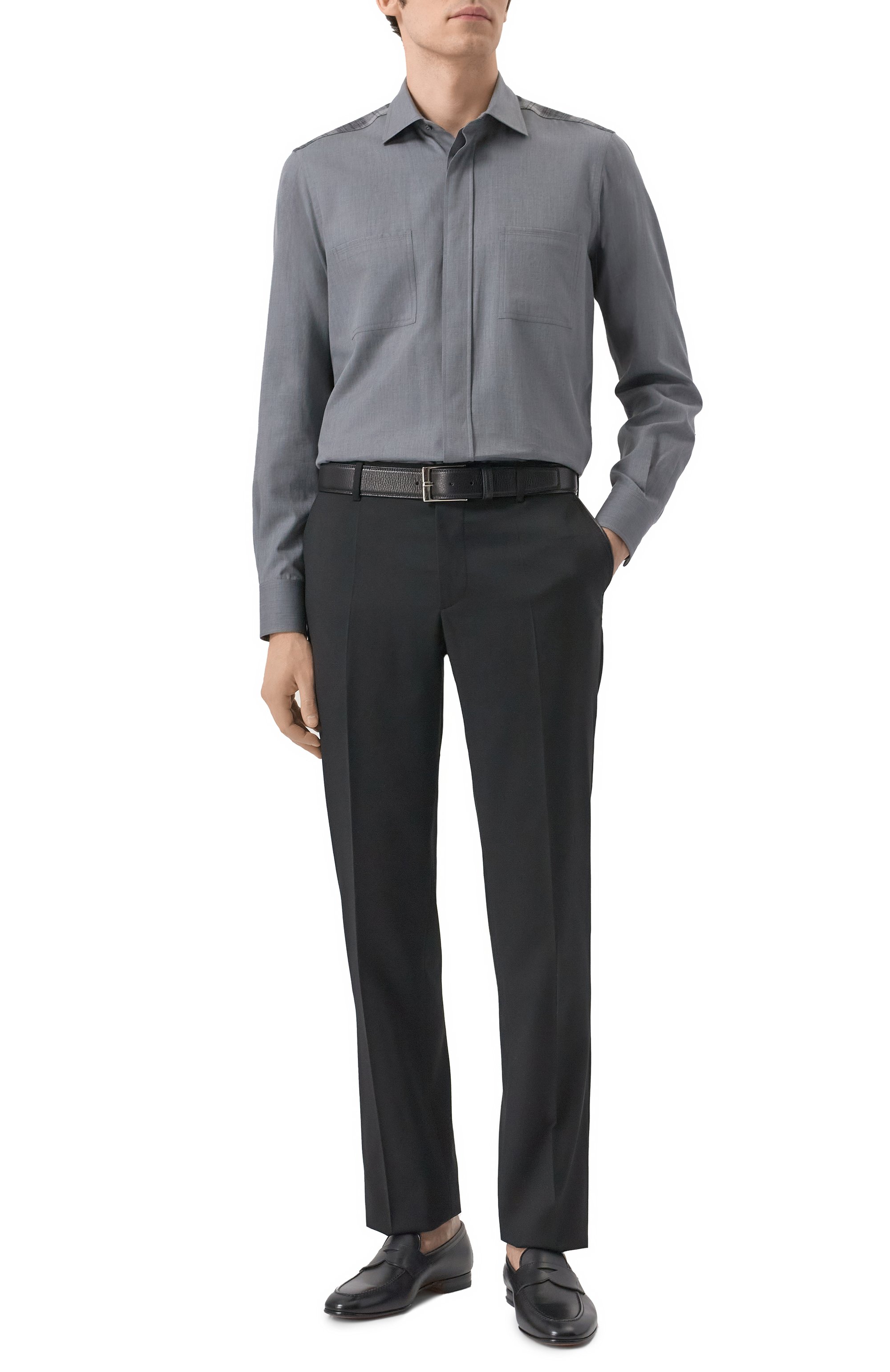 Рубашка из хлопка и кашемира ZILLI, арт. SP0E01M013394001A, фото 2