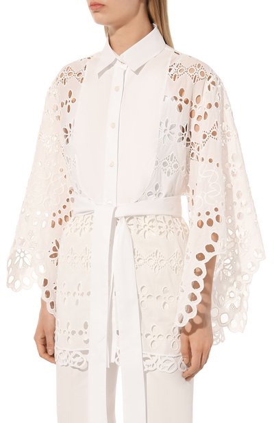 Рубашка ELIE SAAB белого цвета по цене 174500 руб., арт. SH020N, фото 3 Рубашка ELIE SAAB, арт. SH020N, фото 3