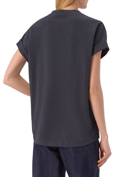 Хлопковая футболка BRUNELLO CUCINELLI, арт. M0T18BD222, фото 4