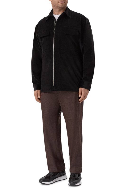 Шерстяные брюки Kiton UFPPERK0124G07 Коричневый  UFPPERK0124G07 Фото 2