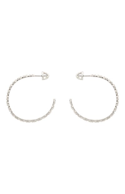 Серьги-хупсы с белыми топазами MOONKA, арт. bh-kon-r, фото 1