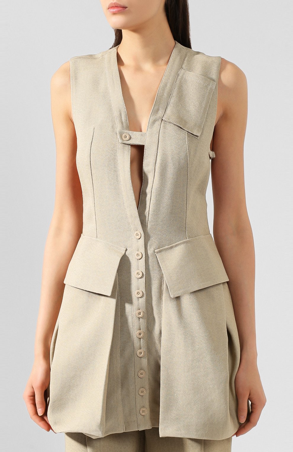 Шелковый жилет JACQUEMUS, арт. 193T009/15190, фото 3