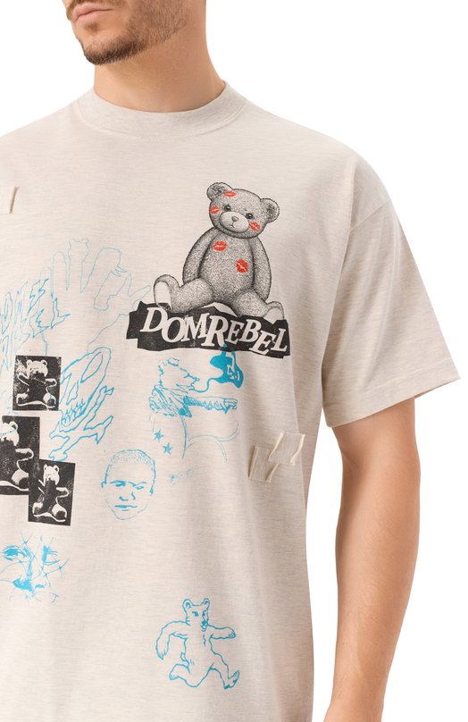 Хлопковая футболка DOMREBEL M HIGH L0W T-SHIRT Серый  M HIGH L0W T-SHIRT Фото 5